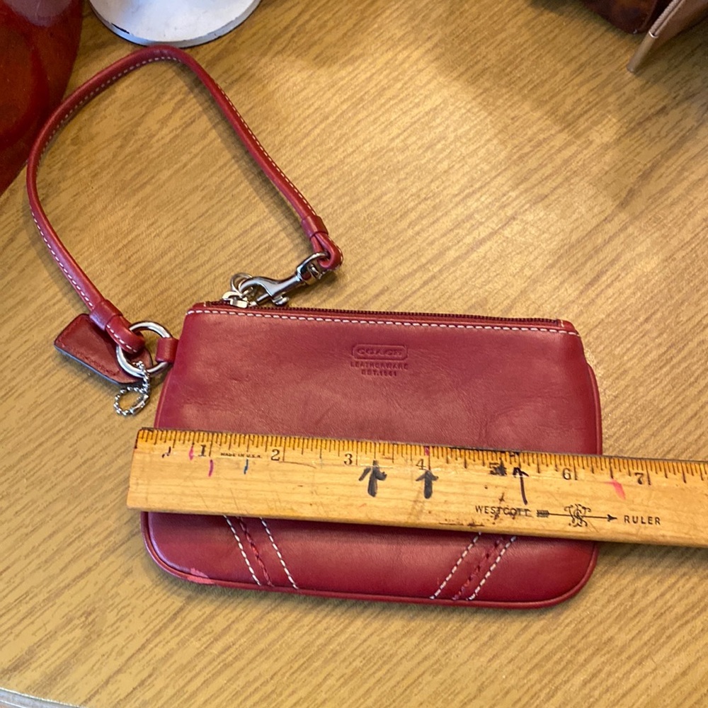 Red Coach Wristlet